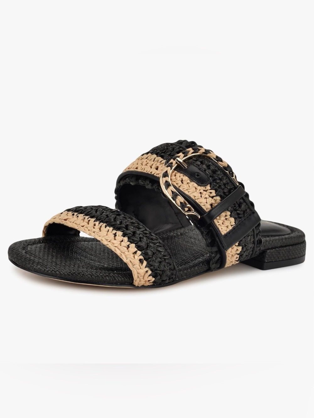 Nine West Women's Sameey Woven Slip-On Flat Sandals Sz 9 Well Loved! 🥰  👡